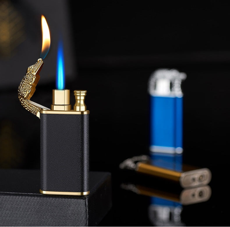 Animal detailed designed double-flamed lighters