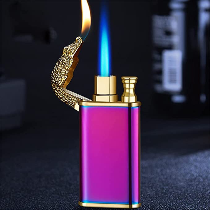 Animal detailed designed double-flamed lighters