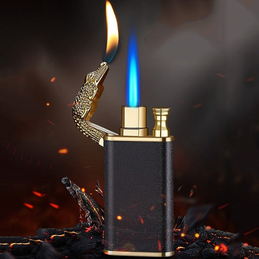 Animal detailed designed double-flamed lighters